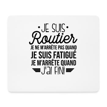 Je Suis Routier - Tapis de souris (format paysage) - blanc - Devant