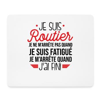 Je Suis Routier - Tapis de souris (format paysage) - blanc - Devant