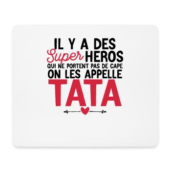 Super-héros Sans Cape - Les Tatas - Tapis de souris (format paysage) - blanc - Devant