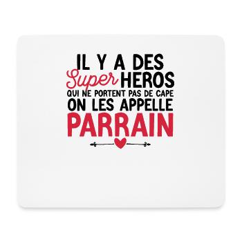 Super-héros sans cape : Les Parrains - Tapis de souris (format paysage) - blanc - Devant