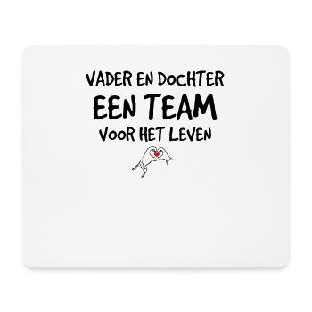 Vader en dochter voor het leven - Mousepad (Querformat) - Weiß - Vorne