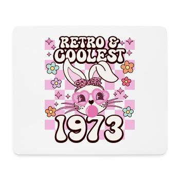 Rétro Cool Fille Née En 1973 50 Ans Anniversaire - Tapis de souris (format paysage) - blanc - Devant