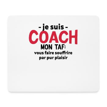 Coach Humour Cadeau Sportif - Tapis de souris (format paysage) - blanc - Devant