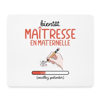 Métier Bientôt Maîtresse En Maternelle En Cours - Tapis de souris (format paysage) - blanc - Devant