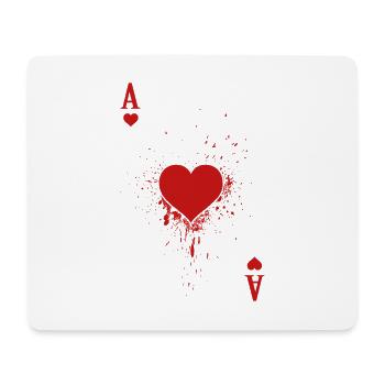 Card Game Costume Ladies Carnival Heart Ace - Mouse Pad (horizontal) - white - Front