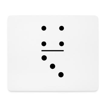 Lustiger Domino Stein 4 3 Karneval - Mousepad (Querformat) - Weiß - Vorne