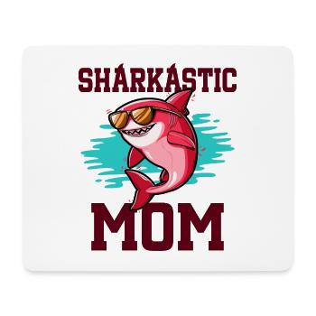 Sharkastic Mutter Hai Witz Sarkastische Mutter - Mousepad (Querformat) - Weiß - Vorne