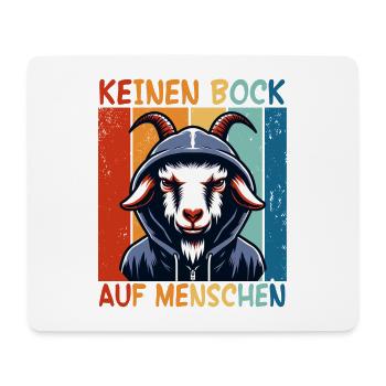 Schwarzer Humor Keinen Bock Auf Menschen Sarkasmus - Mousepad (Querformat) - Weiß - Vorne