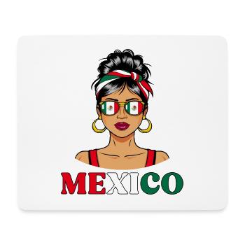 Drapeau Mexique Femme Mexicaine - Tapis de souris (format paysage) - blanc - Devant