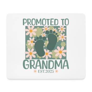 Beförderung zur Oma 2025 Baldige Oma - Mousepad (Querformat) - Weiß - Vorne
