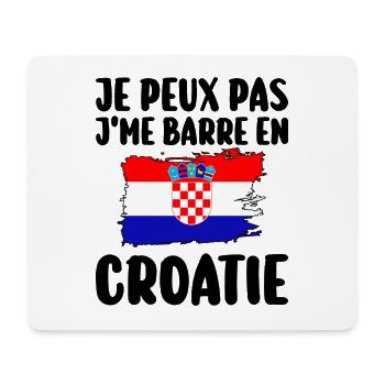 J'Me Barre En Croatie Voyage Cadeau - Tapis de souris (format paysage) - blanc - Devant