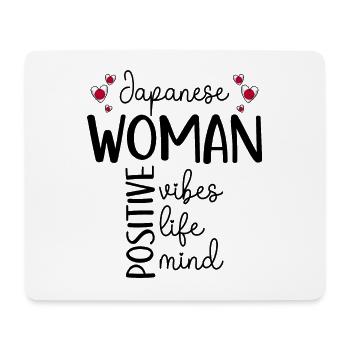 Fille Positive Femme Japonaise - Tapis de souris (format paysage) - blanc - Devant
