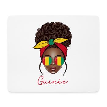 Femme Guinée Fille Guinéenne - Tapis de souris (format paysage) - blanc - Devant