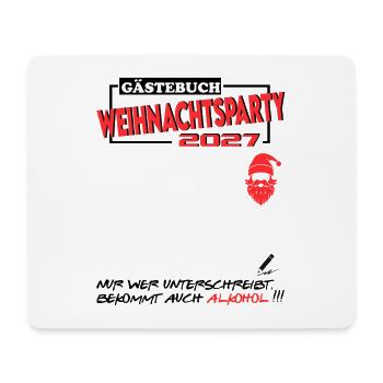 Weihnachten 2027 Party Gästebuch XMAS Feier Fete - Mousepad (Querformat) - Weiß - Vorne