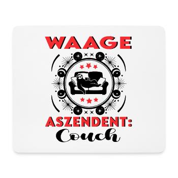 Sternzeichen Waage Aszendent Couch Geburtstag - Mousepad (Querformat) - Weiß - Vorne