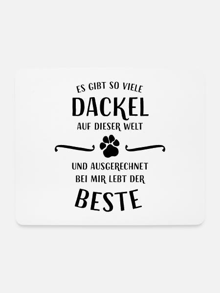 Es gibt so viele Dackel auf dieser Welt... - Mousepad (Querformat) - Weiß