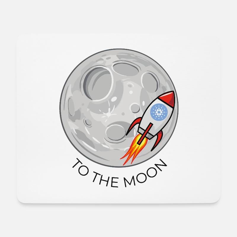 Ada Cardano zum Mond! - Mousepad (Querformat) - Weiß