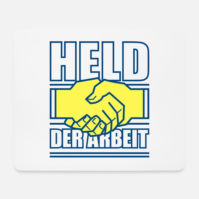 Held der Arbeit - Mousepad (Querformat) - Weiß