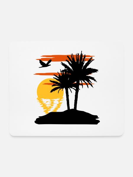 Sonnenuntergang - Sunset - Mousepad (Querformat) - Weiß