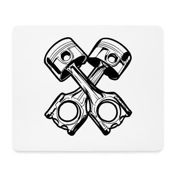 2 Cylinder - Mousepad (Querformat) - Weiß - Vorne