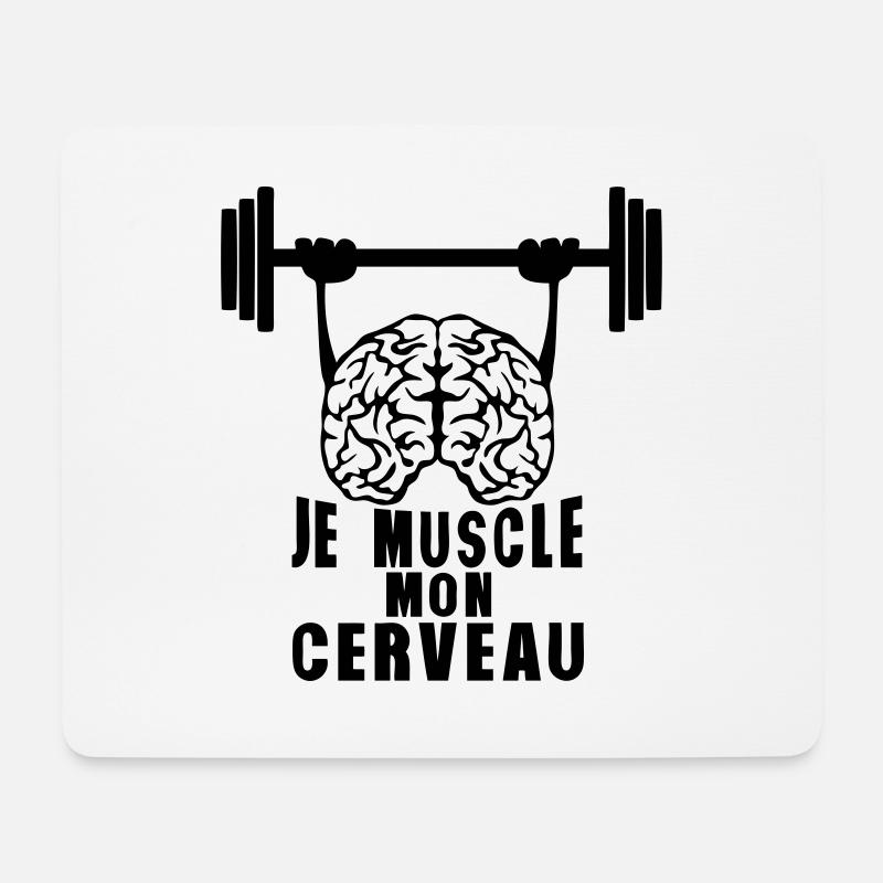 Gehirn Gehirn Gehirn Zitat haltere - Mousepad (Querformat) - Weiß