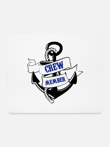 crew member anker 02 - Mousepad (Querformat) - Weiß