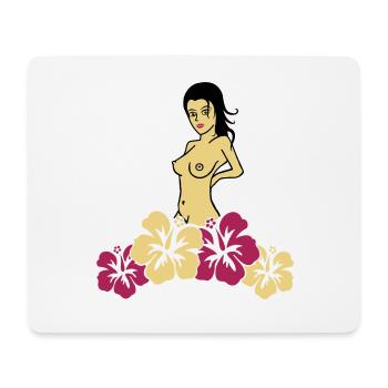 hawai woman - Mousepad (Querformat) - Weiß - Vorne