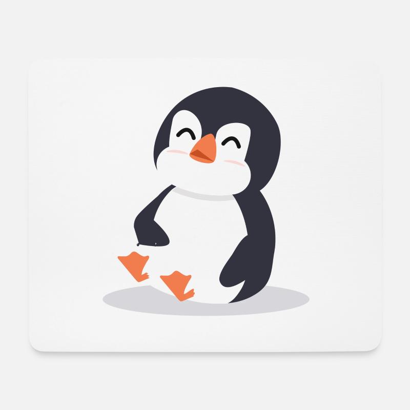 Pinguin - Mousepad (Querformat) - Weiß