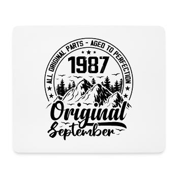 1987 September Original 37 Years Anniversary Gift - Mouse Pad (horizontal) - white - Front