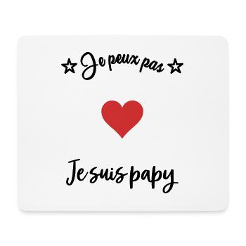 PAPY. PAPA. FÊTE DES PÈRES. BONNE FÊTE PAPA. BONNE - Tapis de souris (format paysage) - blanc - Devant