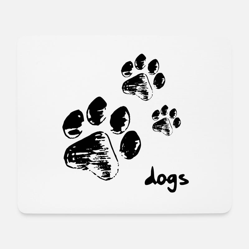 Hundepfoten - Dogs - Mousepad (Querformat) - Weiß