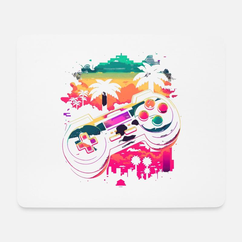 Retro Console - Mouse Pad (horizontal) - white