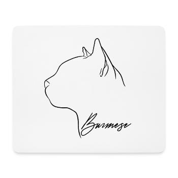 Profil Burmese Chats Chat Wilsigns - Tapis de souris (format paysage) - blanc - Devant