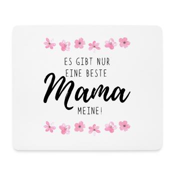 Only a best mom mine. pink flowers Mother's Day - Mouse Pad (horizontal) - white - Front