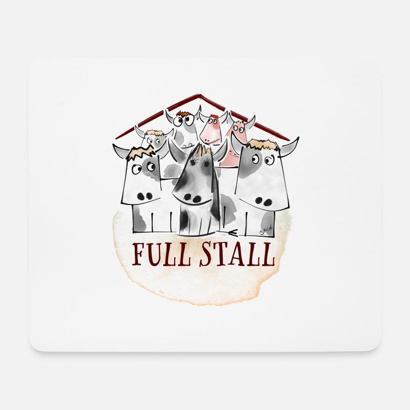 Full Stall - Mousepad (Querformat) - Weiß