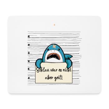 Hai lustiger Spruch humor Gefängnisbild - Mousepad (Querformat) - Weiß - Vorne
