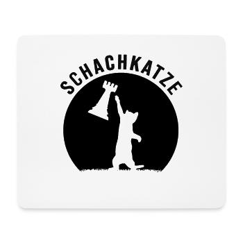 Schach Schachmatt Schachspieler "Schachkatze" - Mousepad (Querformat) - Weiß - Vorne