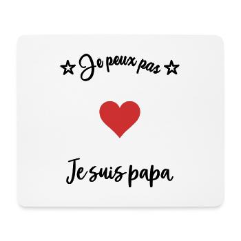 ICH KANN NICHT, ICH BIN VATER - Mousepad (Querformat) - Weiß - Vorne