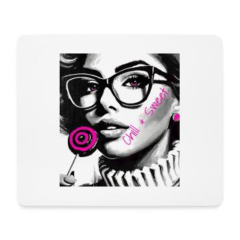 Chill & Süß - Mousepad (Querformat) - Weiß - Vorne
