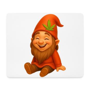 Knuffiger Zwerg goldig lachend - Mousepad (Querformat) - Weiß - Vorne