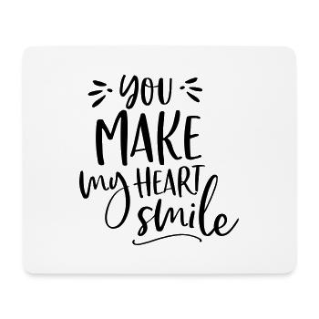 YOU MAKE MY HEART SMILE BY SUBGIRL - Mousepad (Querformat) - Weiß - Vorne