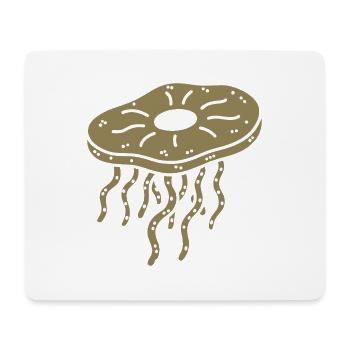 Minimalist Kombucha SCoby Tea Jellyfish - Mouse Pad (horizontal) - white - Front