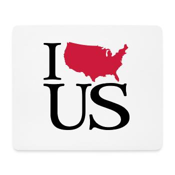I love US - I love United States - Mouse Pad (horizontal) - white - Front