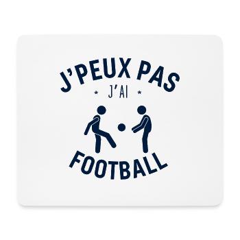 J peux pas j ai Football - Tapis de souris (format paysage) - blanc - Devant