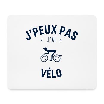 J peux pas j ai Vélo - Tapis de souris (format paysage) - blanc - Devant