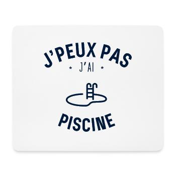 J Peux PAs J Ai Piscine - Tapis de souris (format paysage) - blanc - Devant