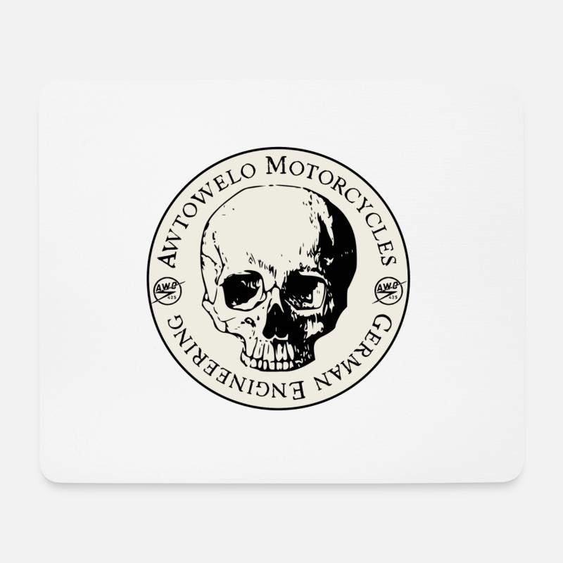 Awtowelo Motorcycles German Engineering - Mousepad (Querformat) - Weiß