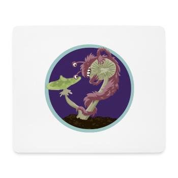 Pilzmonster - Mousepad (Querformat) - Weiß - Vorne