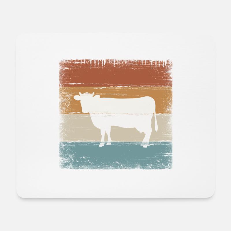 Kuh Bauernhof Tiere Landwirtschaft Geschenk - Mousepad (Querformat) - Weiß