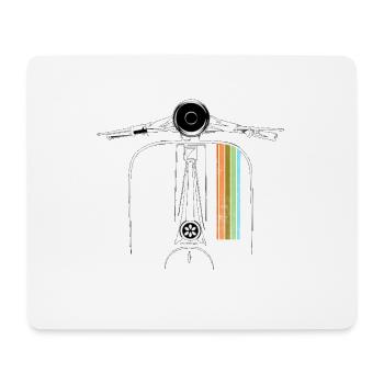 Motorroller Roller Primavera - Mousepad (Querformat) - Weiß - Vorne